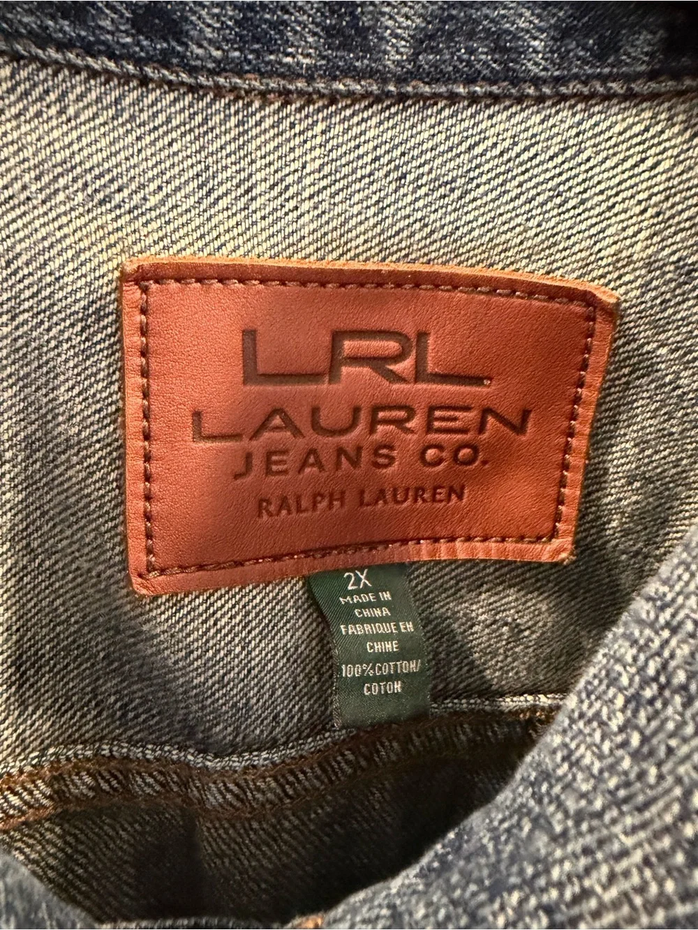 Ralph Lauren Classic Blue Denim Jacket Sz 2X - Picture 2 of 3